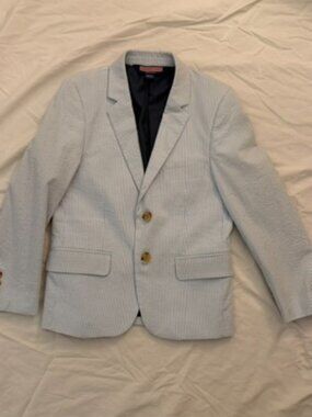 VINEYARD VINES Boys Seersucker Blazer Size 8